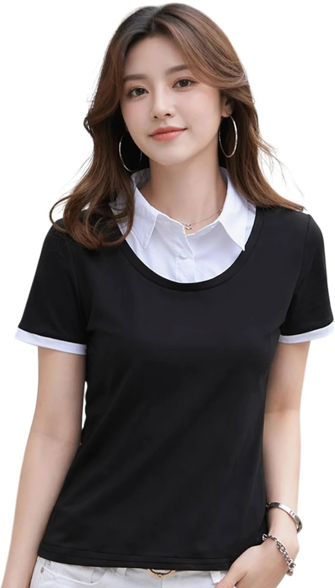 FERY London Women's Air Jet Fabric Polo T-Shirt