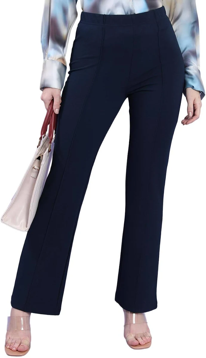 Tokyo Talkies Women's High-Rise Pleated Trousers