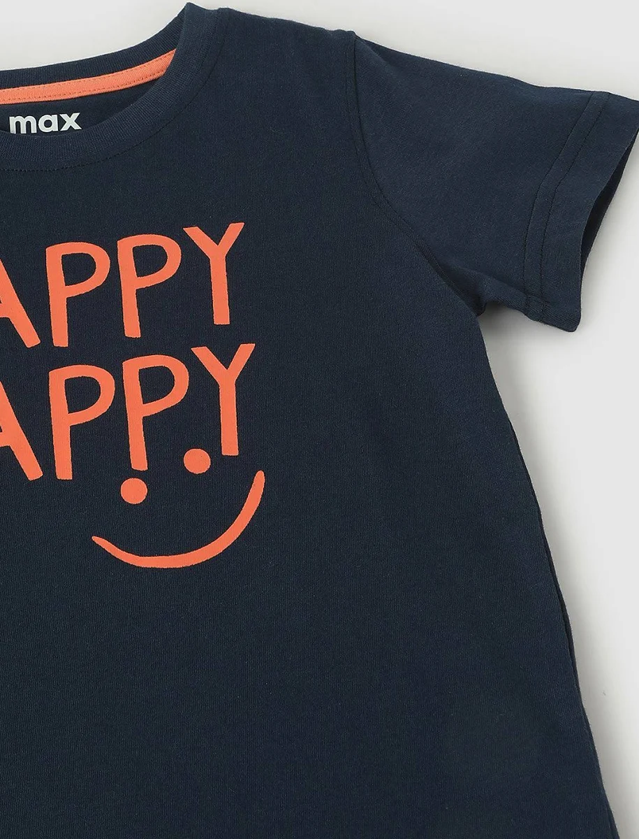 Max Boys Printed Pure Cotton T-Shirt
