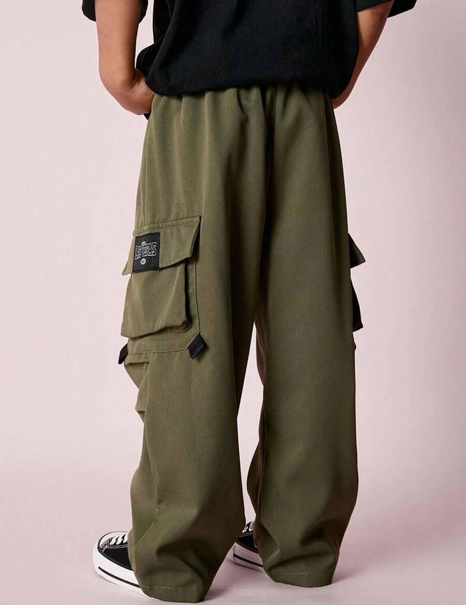 Lymio Junior's Boys Cargo Pants Stylish Cotton Blend Casual Trousers for Kids