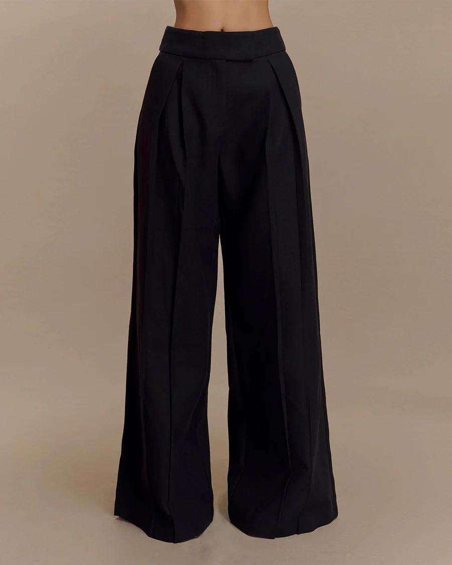 Black Tie Up Waist Coat Suit Set