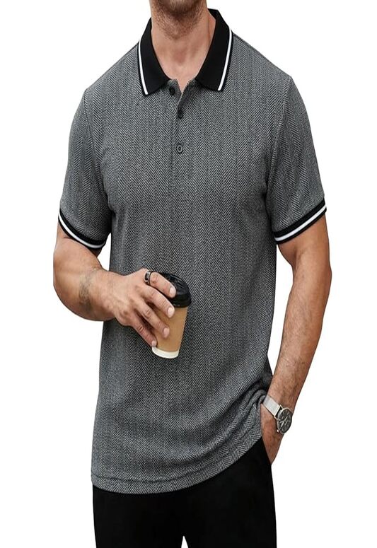Mack Jonney Men's Premium Jacquard Polo T-Shirt