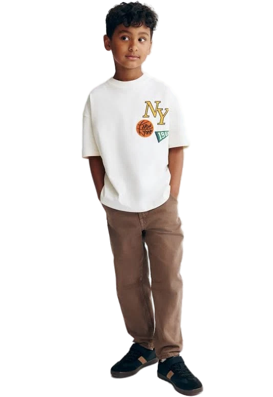 H&M Boys' Washed cotton twill Trousers